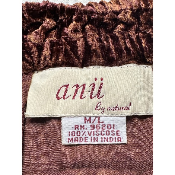 Y2K Crushed Velvet‎ Maxi Skirt M L Gypsy Fairy  Grunge Tiered Crochet Lace Boho - Picture 5 of 9